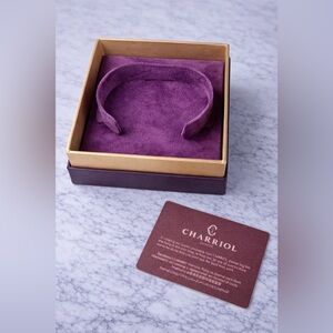 Luxurious Charriol Geneva Live Different Jewelry Bracelet Box Purple Velvet New